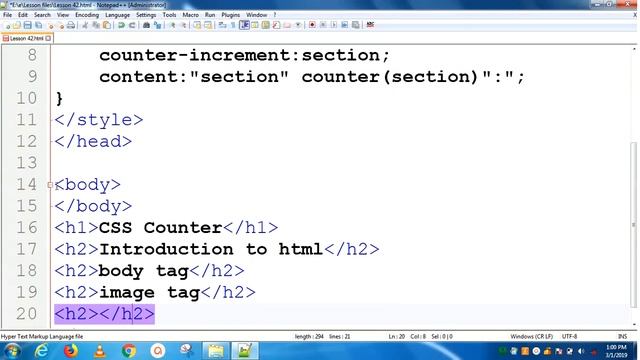 Learn CSS Counter in 8 minutes | Lesson - 42 | HTML and CSS in Hindi смотреть онлайн