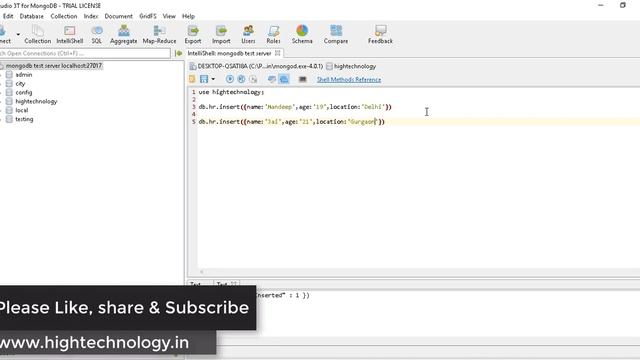 Mongodb Tutorial for Beginners - Insert document in mongodb смотреть онлайн