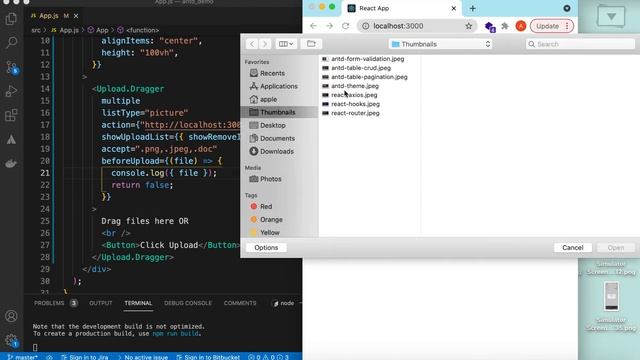 Ant Design File Upload | Drag And Drop File Upload | Validate File Before Upload | React Js Tutoria