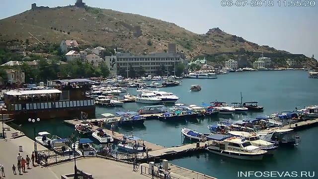 Балаклава, набережная Назукина.06 июля 2018 года смотреть онлайн