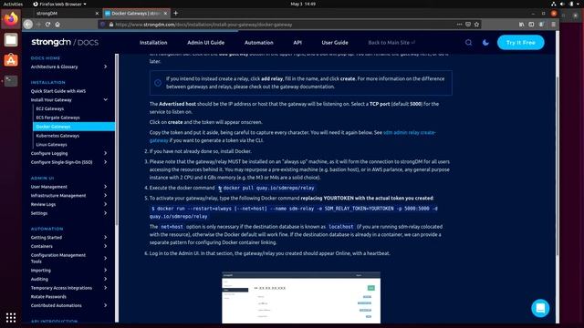 strongDM - Docker Gateway Install смотреть онлайн