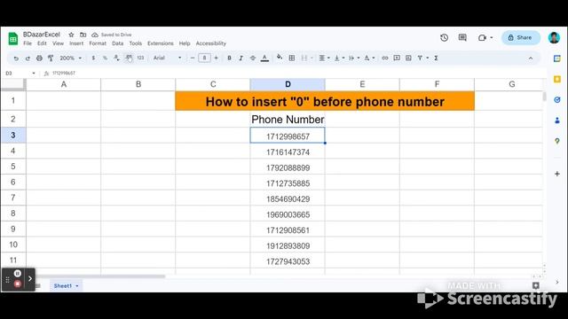 How to insert 0 before Number without formula in Excel G-Sheet смотреть онлайн