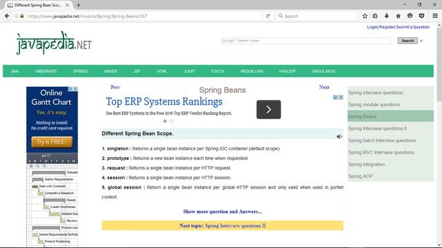 Different Spring Bean Scope.
| javapedia.net смотреть онлайн