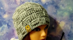 МУЖСКАЯ ШАПКА КРЮЧКОМ. Шапочка УНИСЕКС для начинающих..mp4