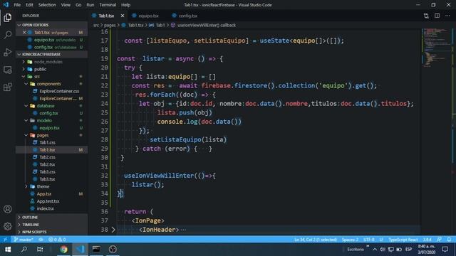 Crud Ionic React js Y Firebase Listar Datos смотреть онлайн