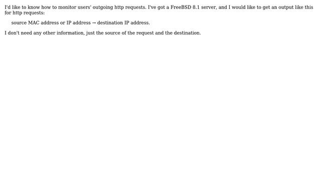 Unix & Linux: How to monitor outgoing http requests per user? смотреть онлайн
