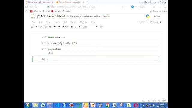 Python Numpy Tutorial |Shape Vs Reshape (Part-5) смотреть онлайн