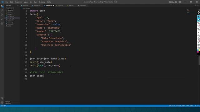 JSON in python | JSON to Python Dictionary Conversion | Advanced Python Tutorial смотреть онлайн