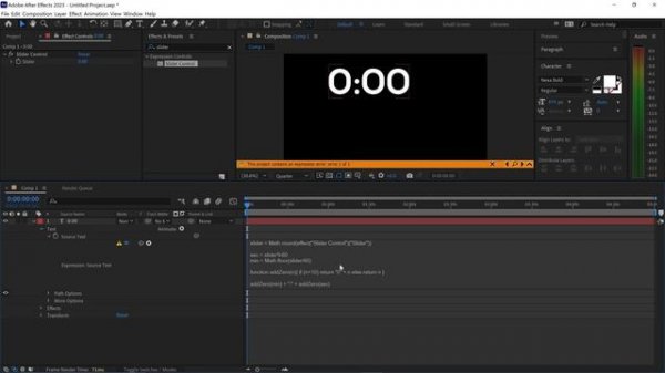 After Effects: Countdown Timer Tutorial (Quick Easy Timer)