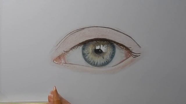 Drawing, Coloring An Eye With Colored Pencils | Emmy Kalia
