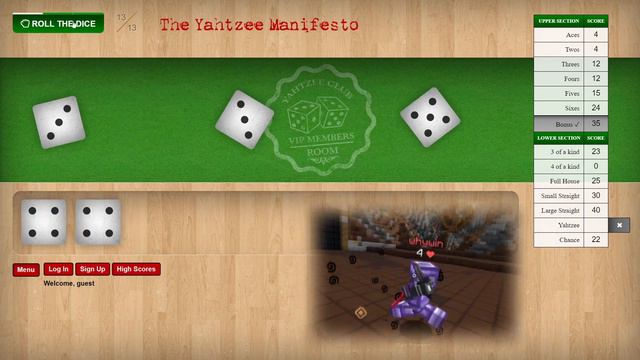 professional yahtzee gameplay... смотреть онлайн