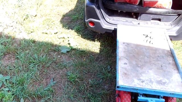 Изготовление блоков в гараже. Четырехколесная тележка. смотреть онлайн