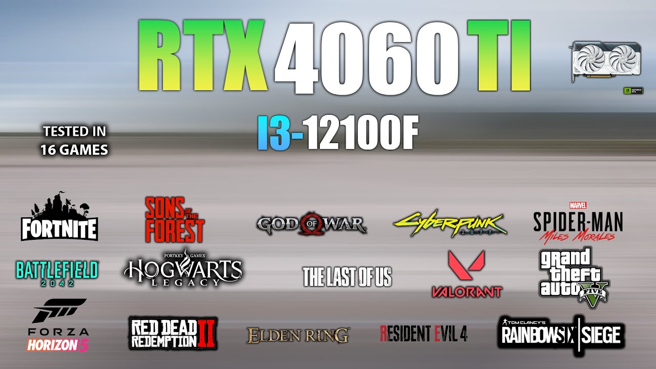Тест RTX 4060 Ti + I3 12100F в 16 играх — игровой тест RTX 4060Ti