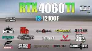 Тест RTX 4060 Ti + I3 12100F в 16 играх — игровой тест RTX 4060Ti