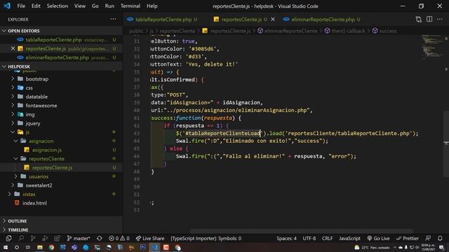 Sistema HelpDesk con PHP y MySQL | Programación modulo reportes cliente (delete) (P2). Cap 26 смотреть онлайн