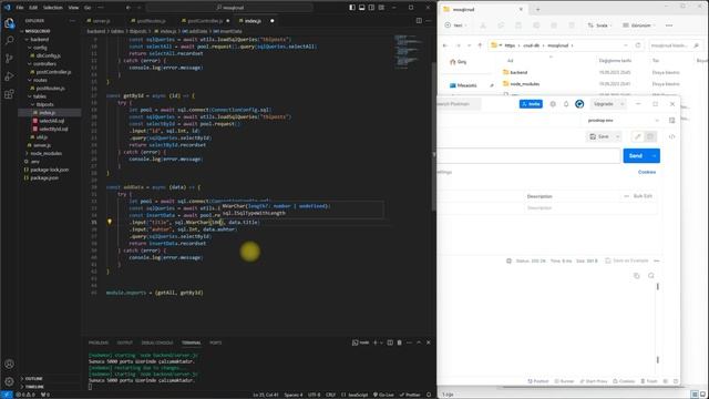 MsSQL Microsoft SQL Server NodeJs Postman JsonWebToken BcryptJs Express Cors CRUD Eğitimi Tutorial смотреть онлайн
