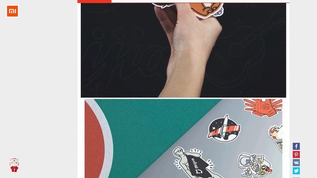 Xiaomi Mijia stickers - 16pcs set - Наклейки Сяоми / RisoFan / РисоФан смотреть онлайн