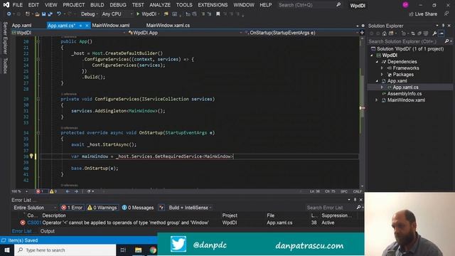 Adding Dependency Injection to WPF applications смотреть онлайн
