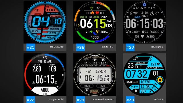 Top 50 DIGITAL Watch Faces For the Amazfit T-Rex Pro смотреть онлайн