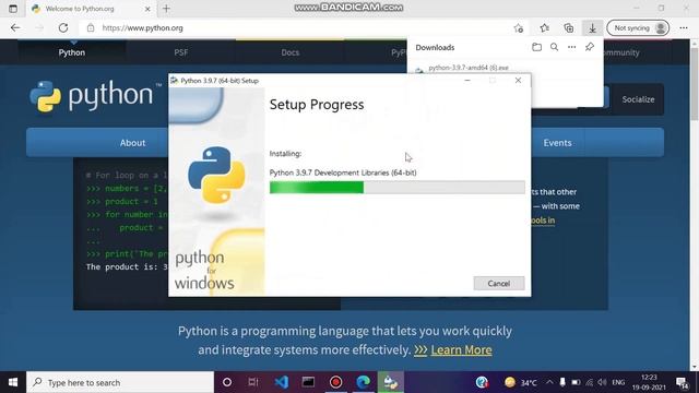 How To Install Python 3.9.7 in Windows 10 смотреть онлайн