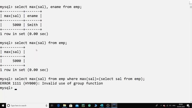 Aggregate Functions and Group By Clause in MySQL смотреть онлайн