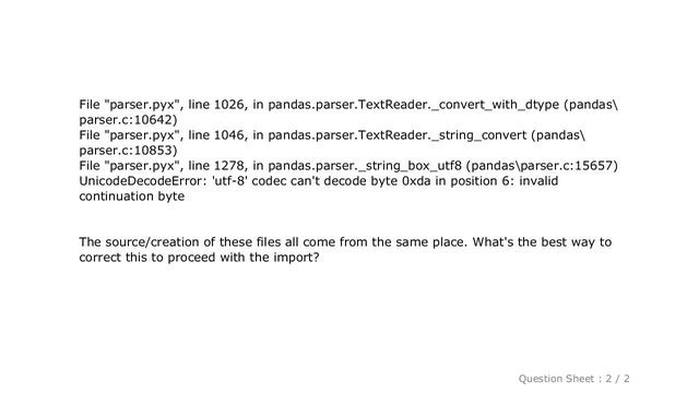 Pandas : UnicodeDecodeError when reading CSV file in Pandas with Python смотреть онлайн