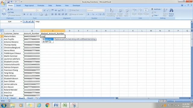 REPLACE FUNCTION/FORMULA in EXCEL | How to Change Text or Part of Text in Excel смотреть онлайн