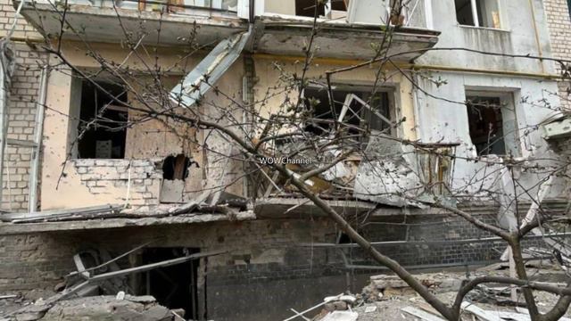 Новая Каховочка сейчас. Разрушения по всему городу. смотреть онлайн