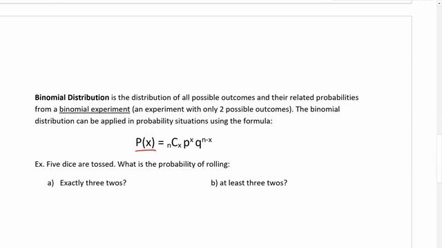 Stats B - Probability Involving the Binomial Distribution смотреть онлайн
