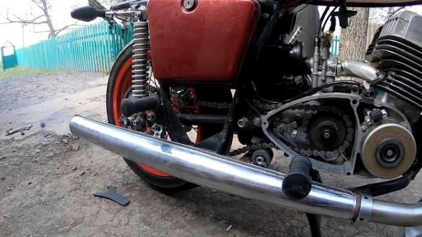 ИЖ Юпитер 5 + поршни ява 250 = 391сс, первый пуск и выезд