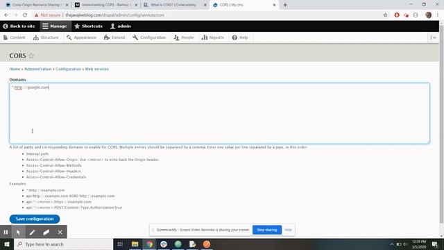 TheJavaJive Episode 8 - Configuring CORS in a Drupal site смотреть онлайн