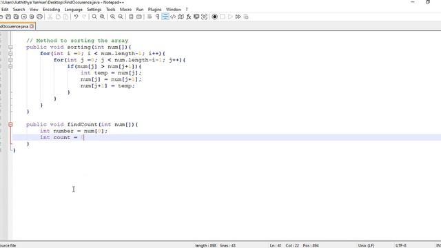 Find the Unique Elements & Count of a given Integer array in Java | Java Program смотреть онлайн