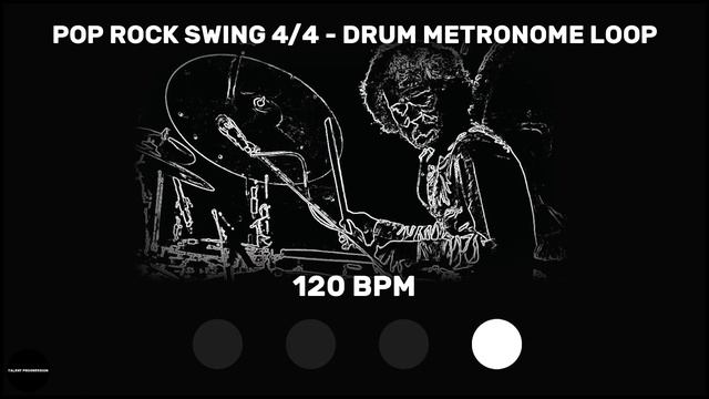 Pop Rock Swing 4/4 | Drum Metronome Loop | 120 BPM смотреть онлайн