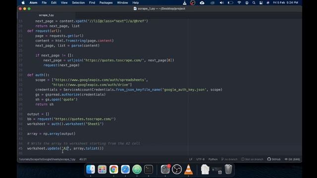 Python Tutorial: How to Save Scraped Data to Google Sheets with Google Cloud API смотреть онлайн