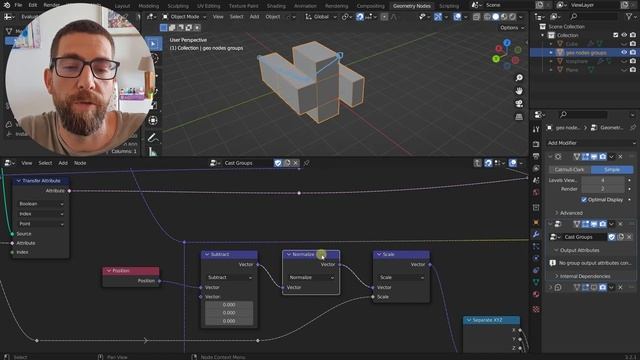 Building the Cast Modifier with Geometry Nodes in Blender 3.4 смотреть онлайн