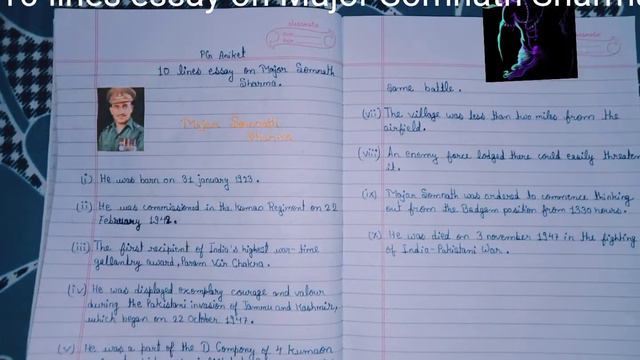 10 lines essay on Major Somnath Sharma 🇮🇳🇮🇳🇮🇳@pganiket5144 (@RVENGLISHCLASSES) ... смотреть онлайн