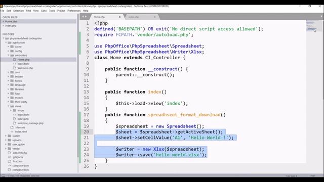 Create Excel Using PHPSpreadsheet in CodeIgniter | Download Excel Format смотреть онлайн