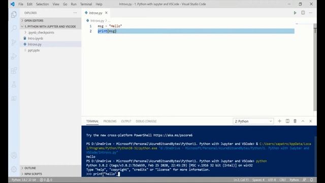 Getting Started with Python using VS Code and Jupyter Notebook смотреть онлайн