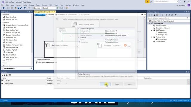 49 SSIS Controlling Package Flow Using Execute SQL Task | SQL Server Integration Services смотреть онлайн