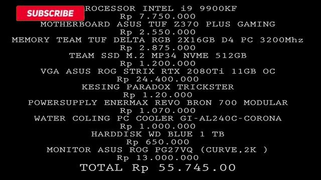 RAKITAN KOMPUTER 55 JUTA INTEL i9 9900KF VS RTX 2080Ti (SEMUA GAME LIBASSS) смотреть онлайн