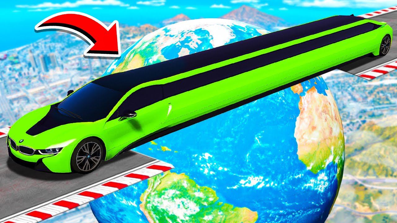 ПРОЕХАЛ ПЛАНЕТУ ЗЕМЛЯ НА САМОМ ДЛИННОМ ЛИМУЗИНЕ BMW I8 ГТА 5 МОДЫ МУРКА смотреть онлайн