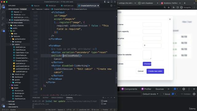 7 Building a Modal Window Using a React Portal смотреть онлайн