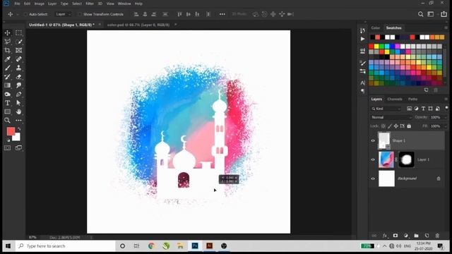 Eid Banner Design in Photoshop 2020 | Eid Mubarak | Quick Graphic смотреть онлайн