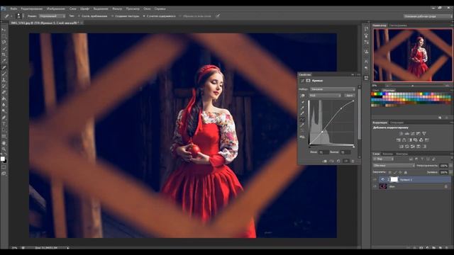 Художественная ретушь кукольный образ Photoshop Manipulation Tutorial Частотное разложение