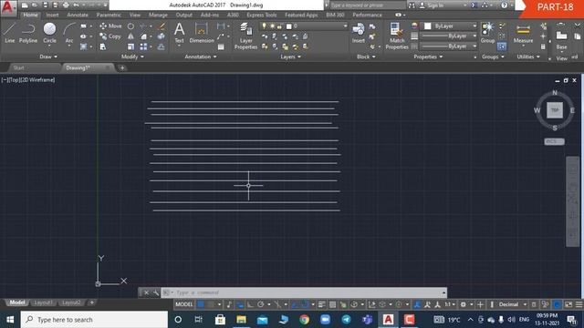 OFFSET (O) Command in AutoCAD PART-18 смотреть онлайн