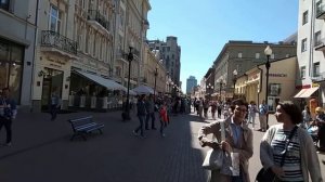 Москва 147 пешая прогулка пешком по старому Арбату весной утром в самом центре Москвы на старом