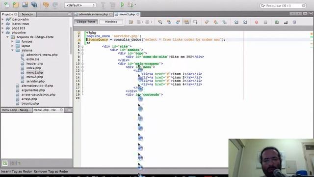 [Curso de PHP 82 de 93] [Formulário de contato 06 de 06] Inserindo o menu dinâmico no sistema visua смотреть онлайн