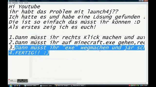 Minecraft launch4j Problem Fix [GERMAN] смотреть онлайн