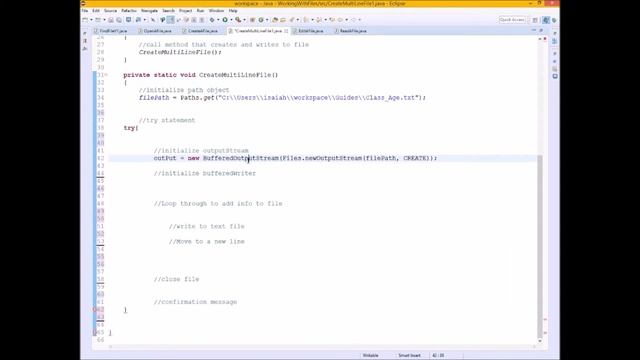 Java practice for Beginners - Creating multi line text file- Lesson 13 смотреть онлайн
