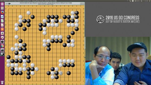 US Open Masters Round 6, Cheng Zhang 7d (W) vs Michael Chen 7d (B) w/ Liao Guiyong 9p смотреть онлайн